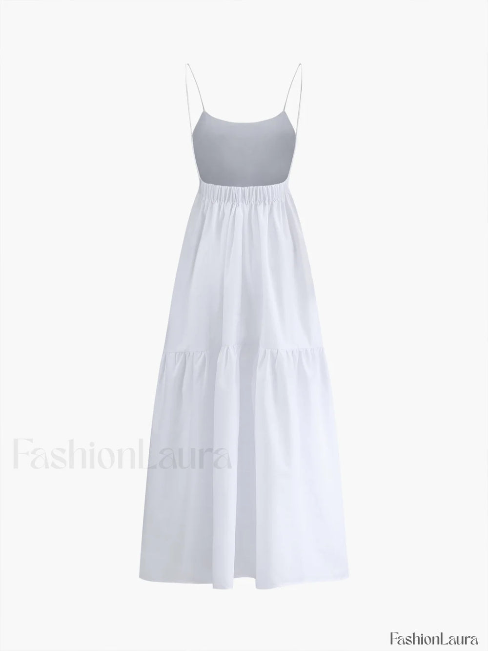 Solid Backless Long Dress Dresses