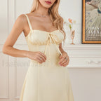 Solid Bandage A Line Midi Dress