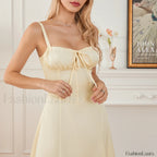 Solid Bandage A Line Midi Dress