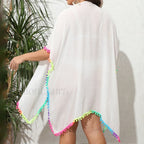 Solid Blouse Tunic Beach Cover Up