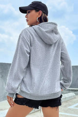 Solid Color Casual Pocket Hoodie
