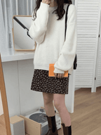 Solid Color Crew Neck Pullover Sweater Sweaters