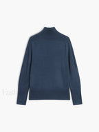 Solid High Neck Knit Sweater Sweaters