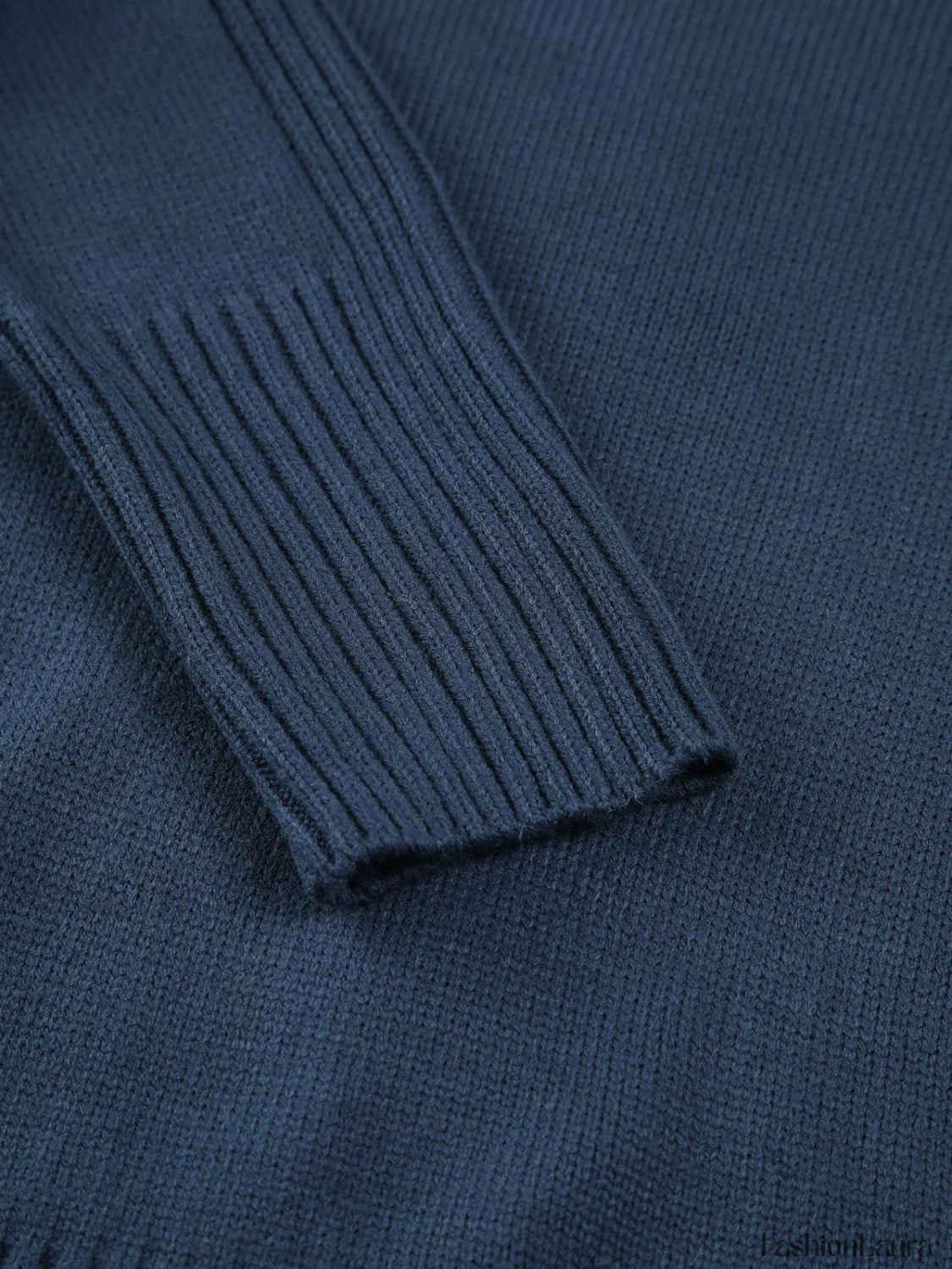 Solid High Neck Knit Sweater Sweaters