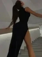 Solid High Neck Midi Dress Black / S