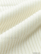 Solid High Neck Split Ribbed Knit Two Pieces Skirt Set Sweater Co ords