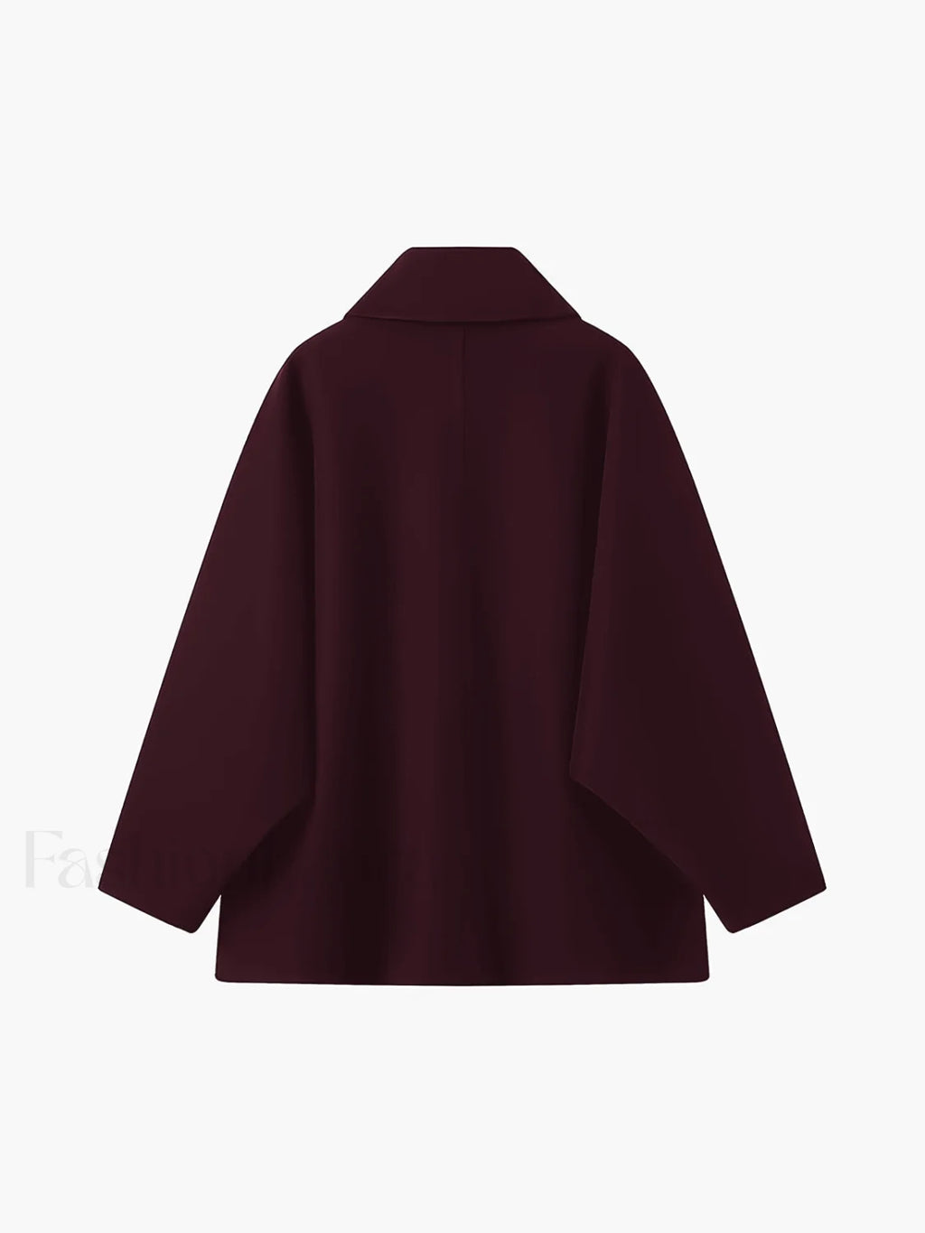 Solid Oversized Pocket Button Coat Wool Coats