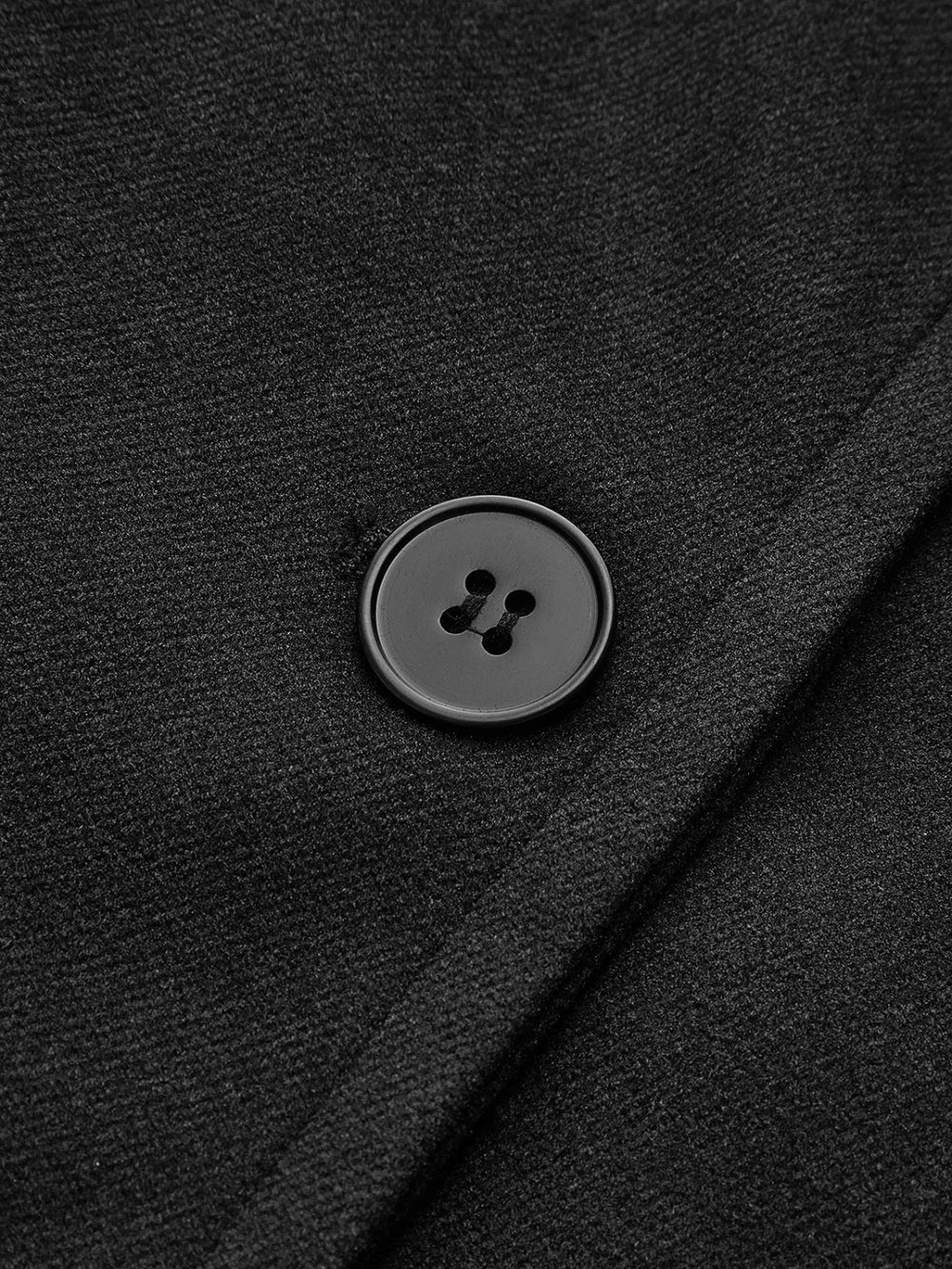 Solid Oversized Pocket Button Coat Wool Coats