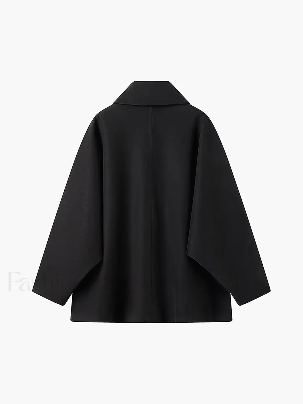 Solid Oversized Pocket Button Coat Wool Coats