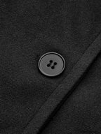 Solid Oversized Pocket Button Coat Wool Coats