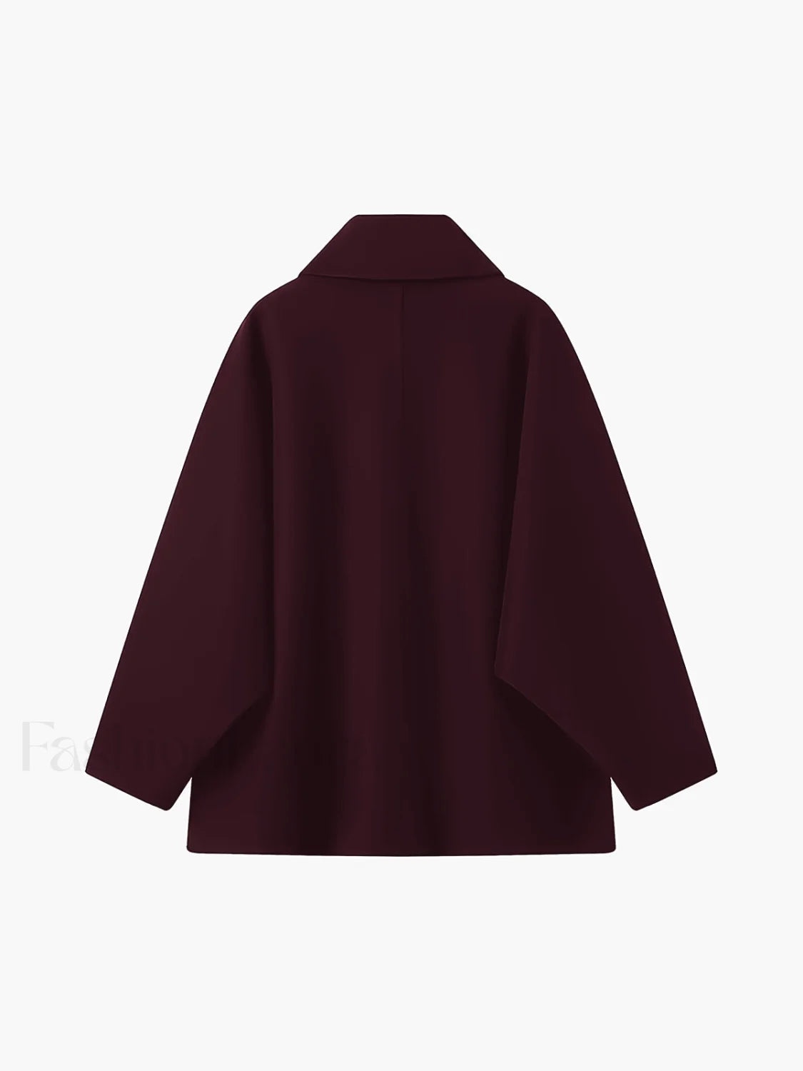 Solid Oversized Pocket Button Coat Wool Coats