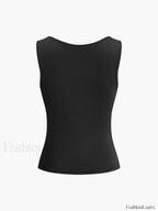 Solid Square Neck Strappy Top Tank Tops & Camis