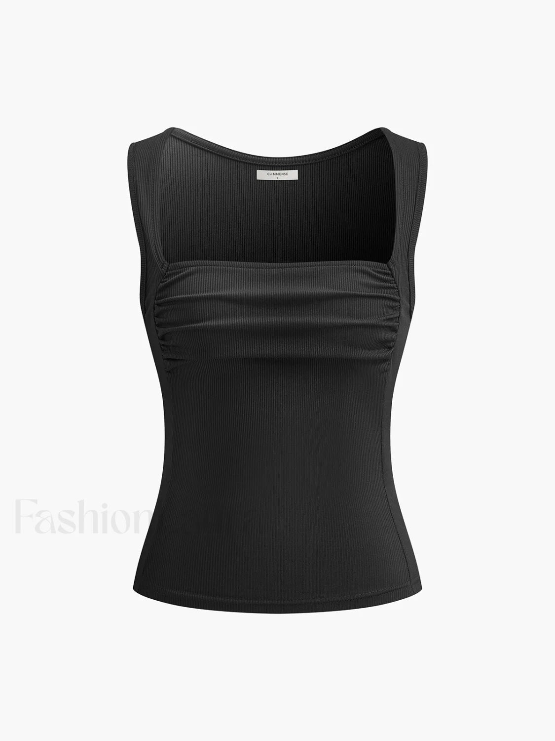 Solid Square Neck Strappy Top Tank Tops & Camis