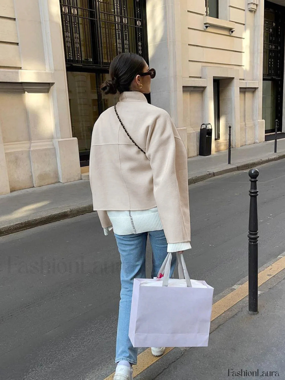 Solid Stand Graceful Collar Coat Wool Coats