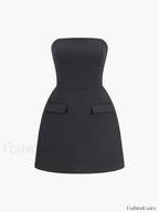 Solid Tube Mini Dress Dresses