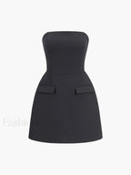 Solid Tube Mini Dress Dresses