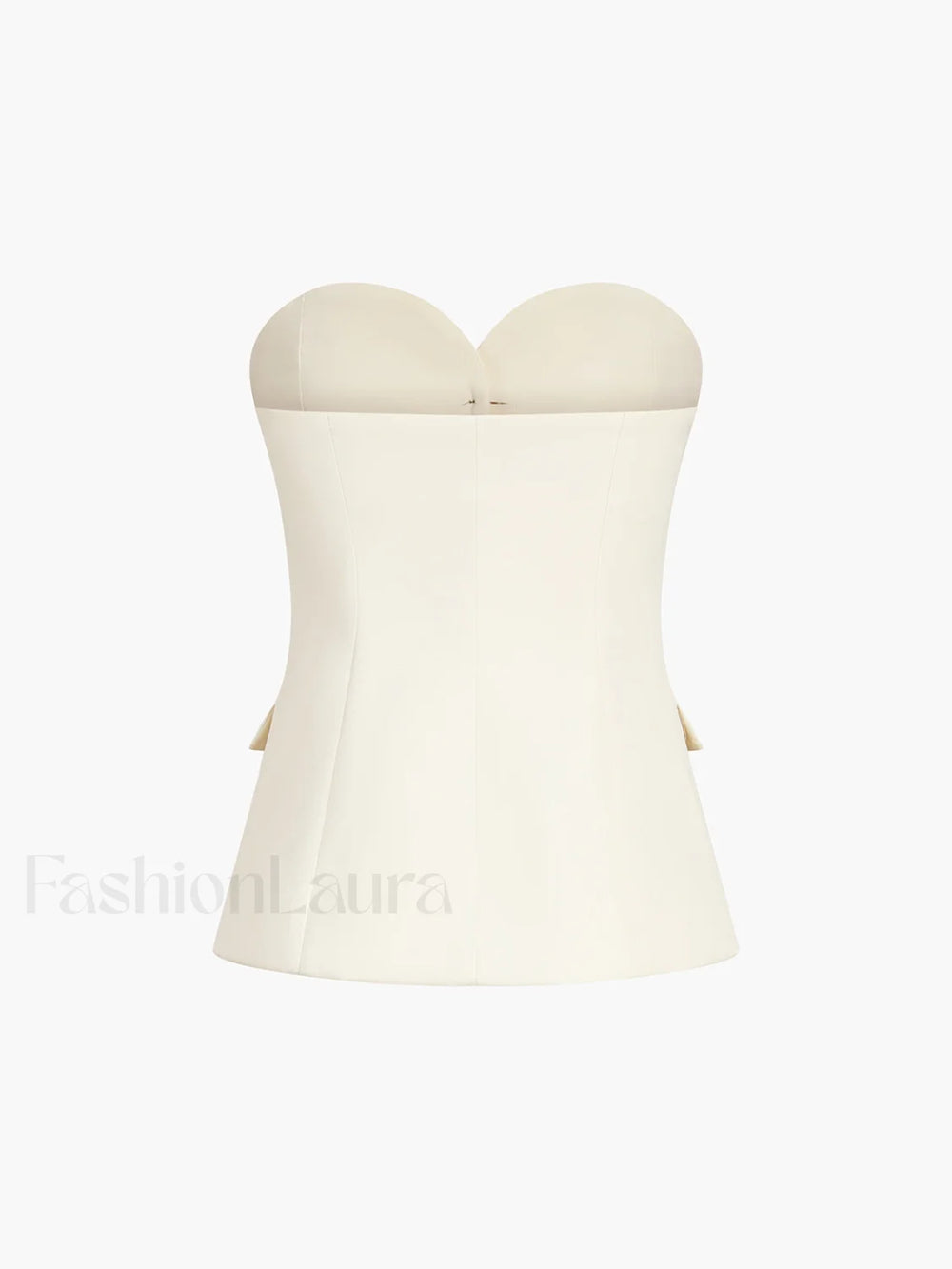 Solid Tube Top With Modern Wide Leg Pants Set Pant Sets