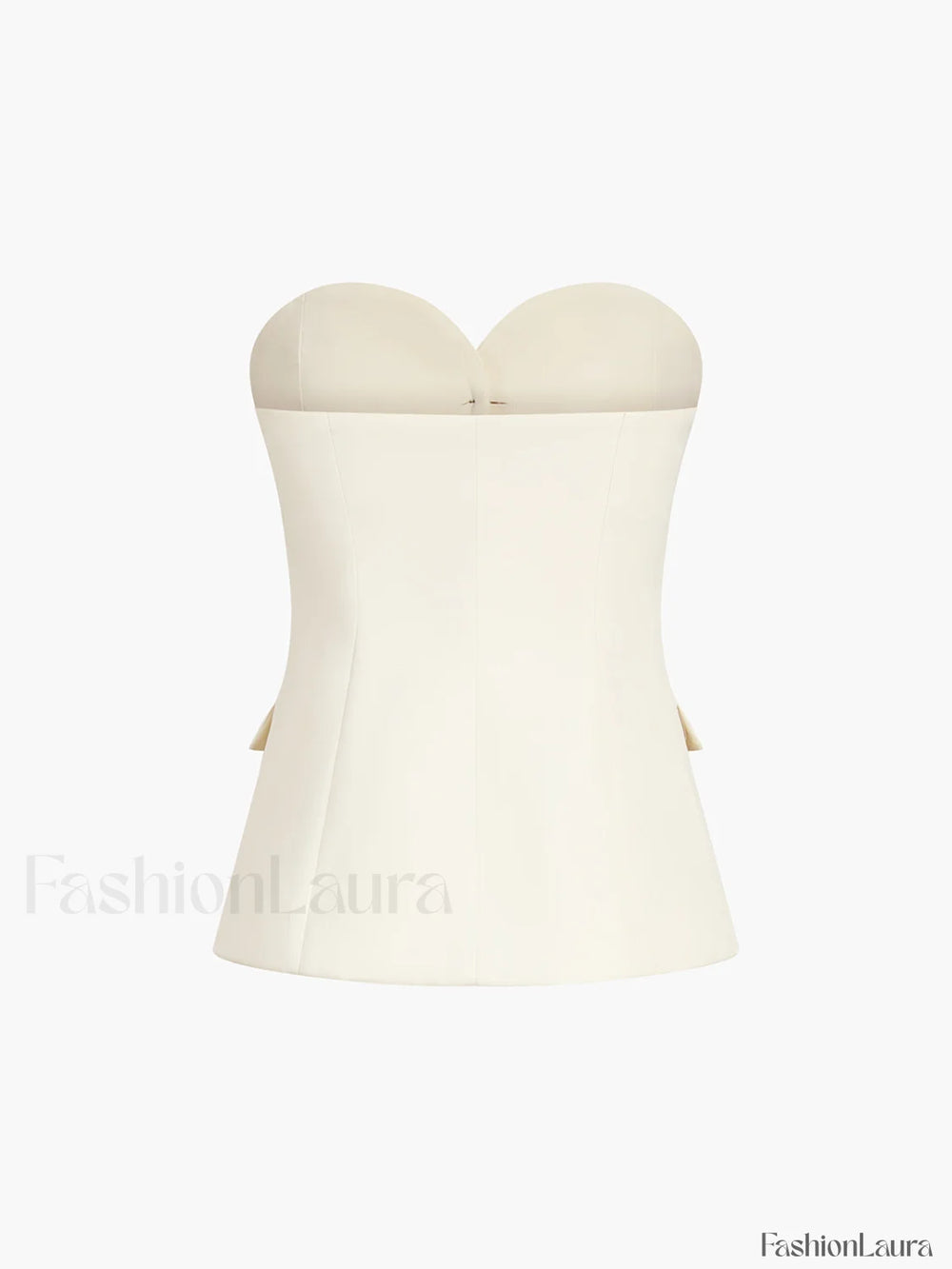 Solid Tube Top With Modern Wide Leg Pants Set Pant Sets