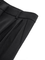 Solid Wide Leg Pants Without Belt Pants