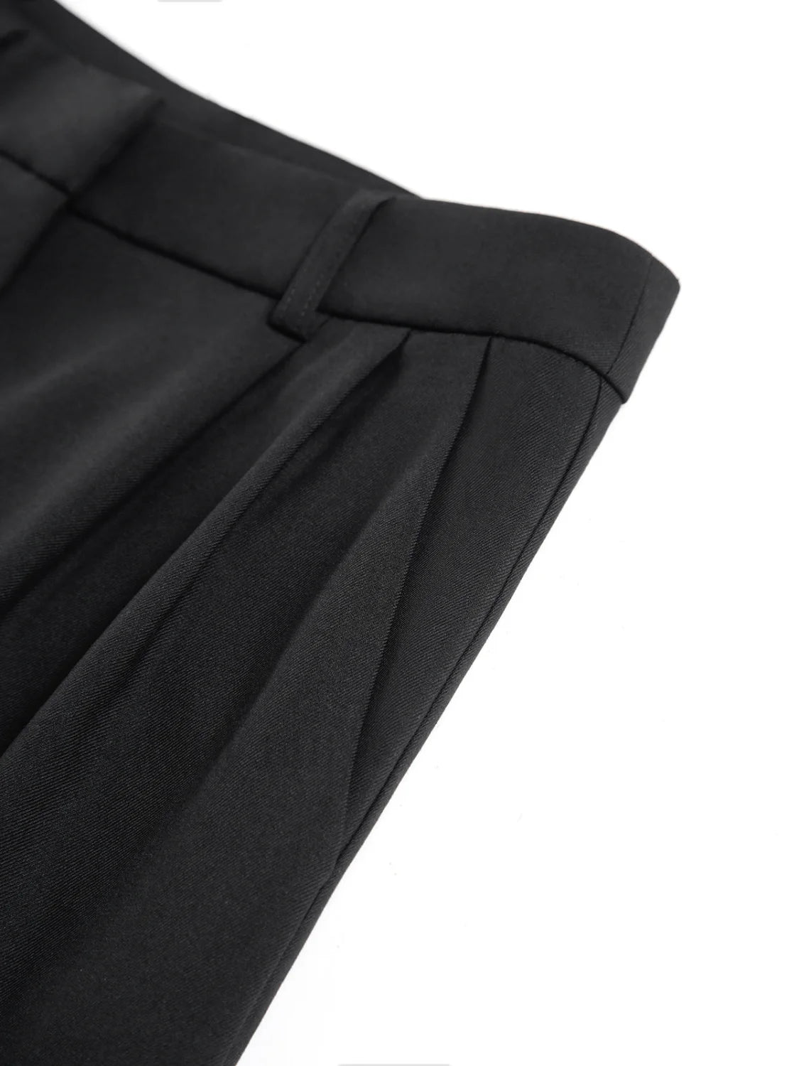 Solid Wide Leg Pants Without Belt Pants