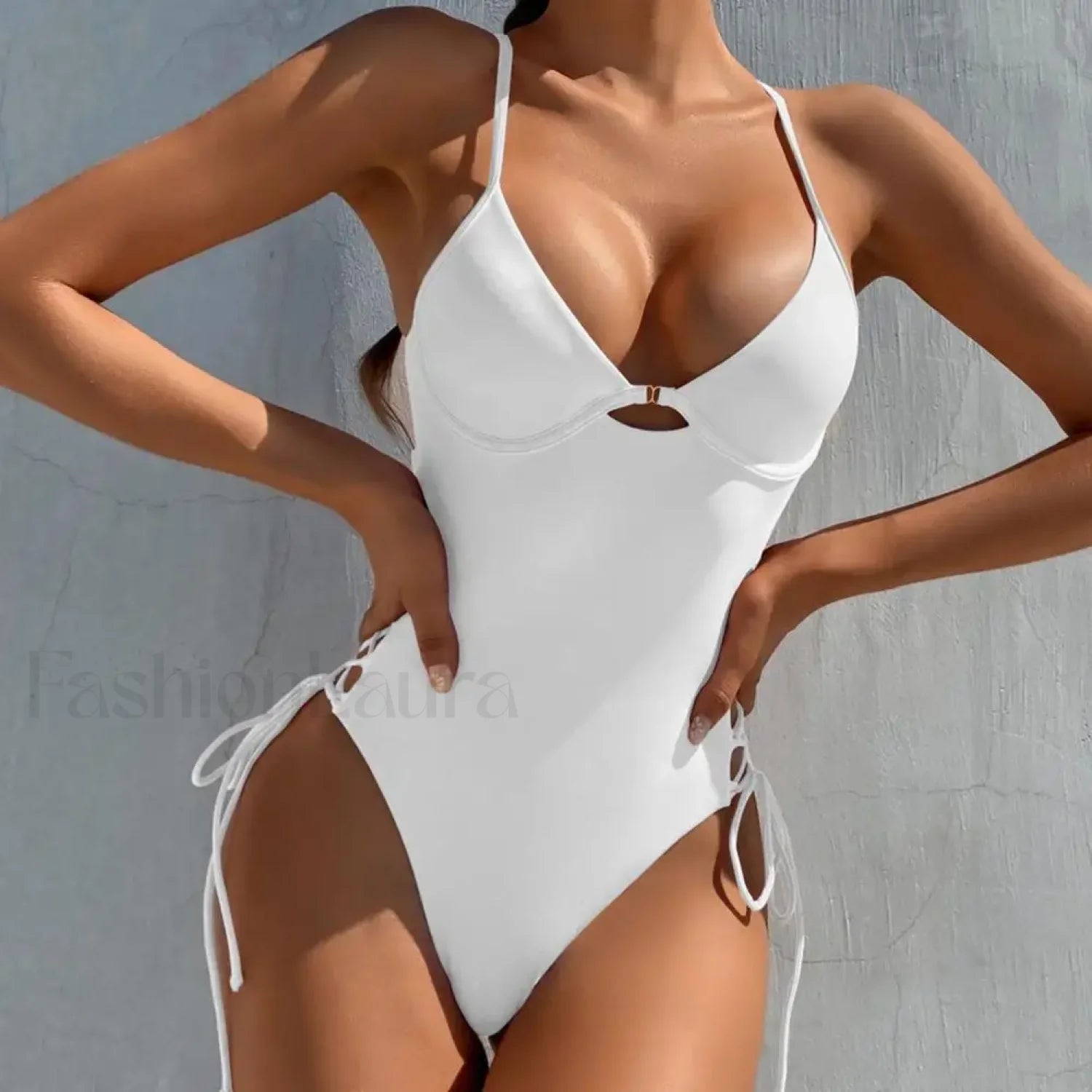 Spaghetti Strap Backless One Piece Secondary image