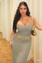 Sparkle Sequined Stylish Fit Maxi Dress
