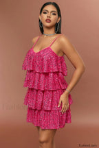 Sparkly Layered Cake Charming Cami Party Dress