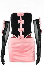 Spice Bow Knot Charming Skirt Two Piece Set