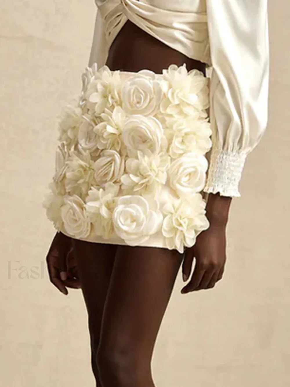 Spliced Appliques Party Skirt