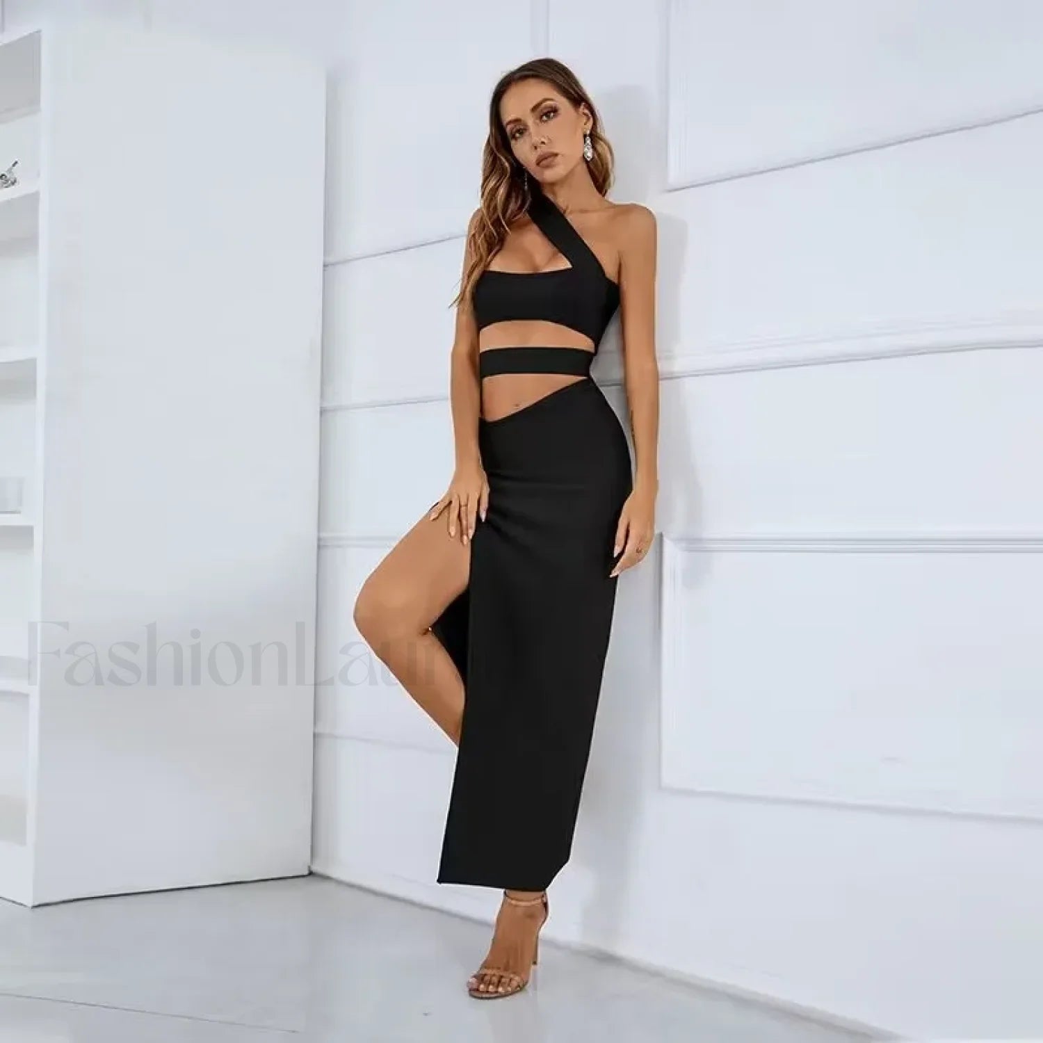 Split Bandage Bodycon Midi Dress Secondary image
