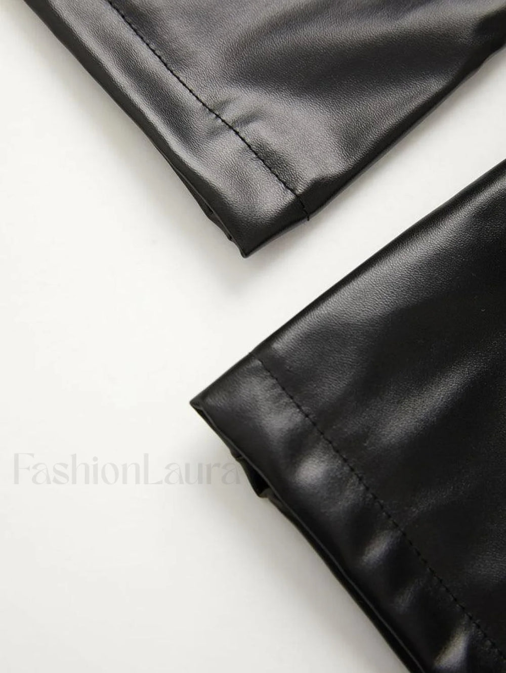 Split Flare Leg Pu Pants Pants