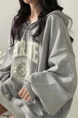 Spring Autumn Fashion Hoodie Grey / M(40 50kg)