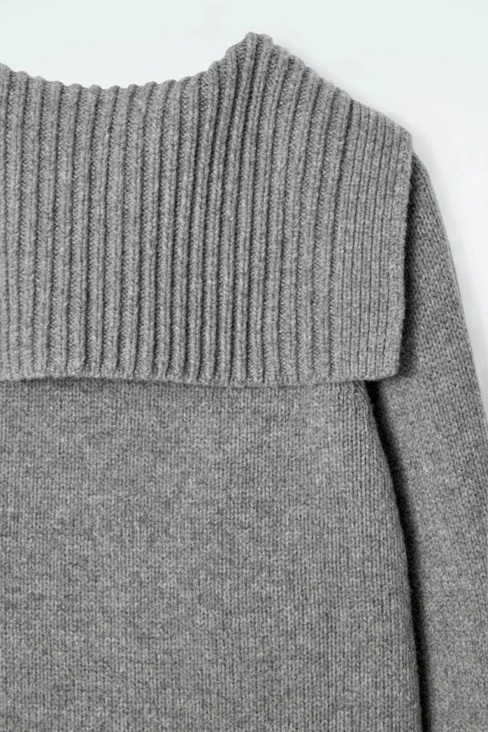 Spring Gray Crew neck Knit Cardigan