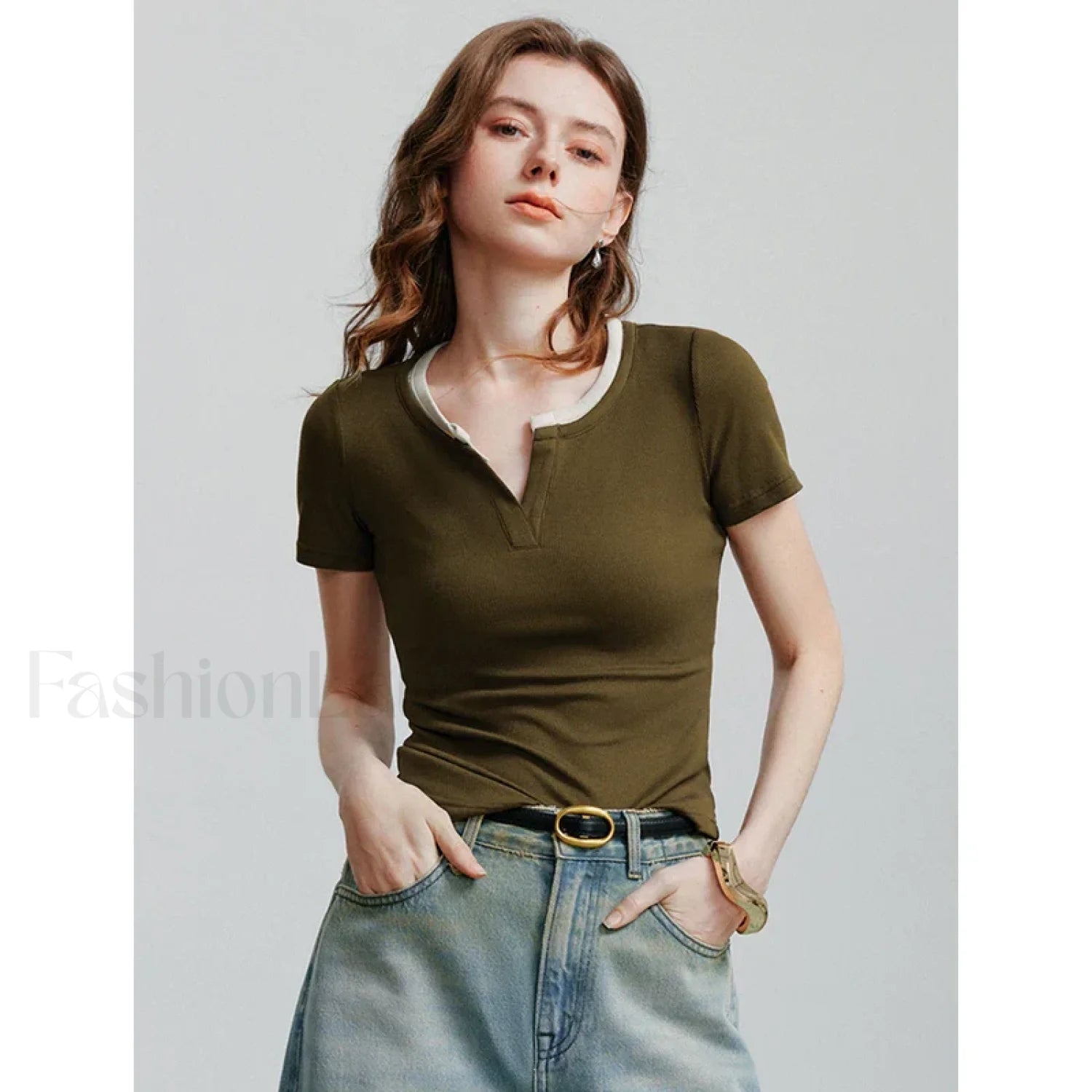 Spring New Basic Cotton Short T-Shirt Secondary image