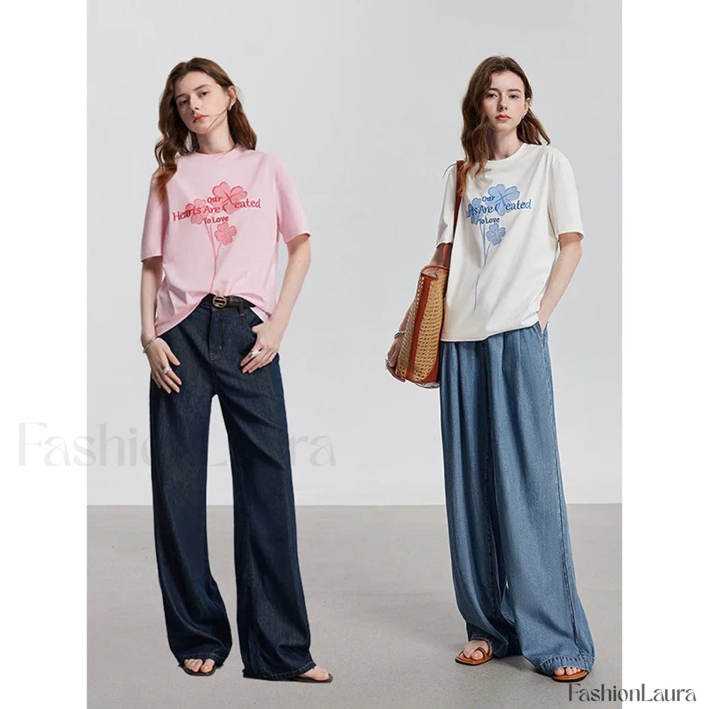 Spring New Casual Loose Cotton T Shirt