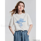 Spring New Casual Loose Cotton T Shirt
