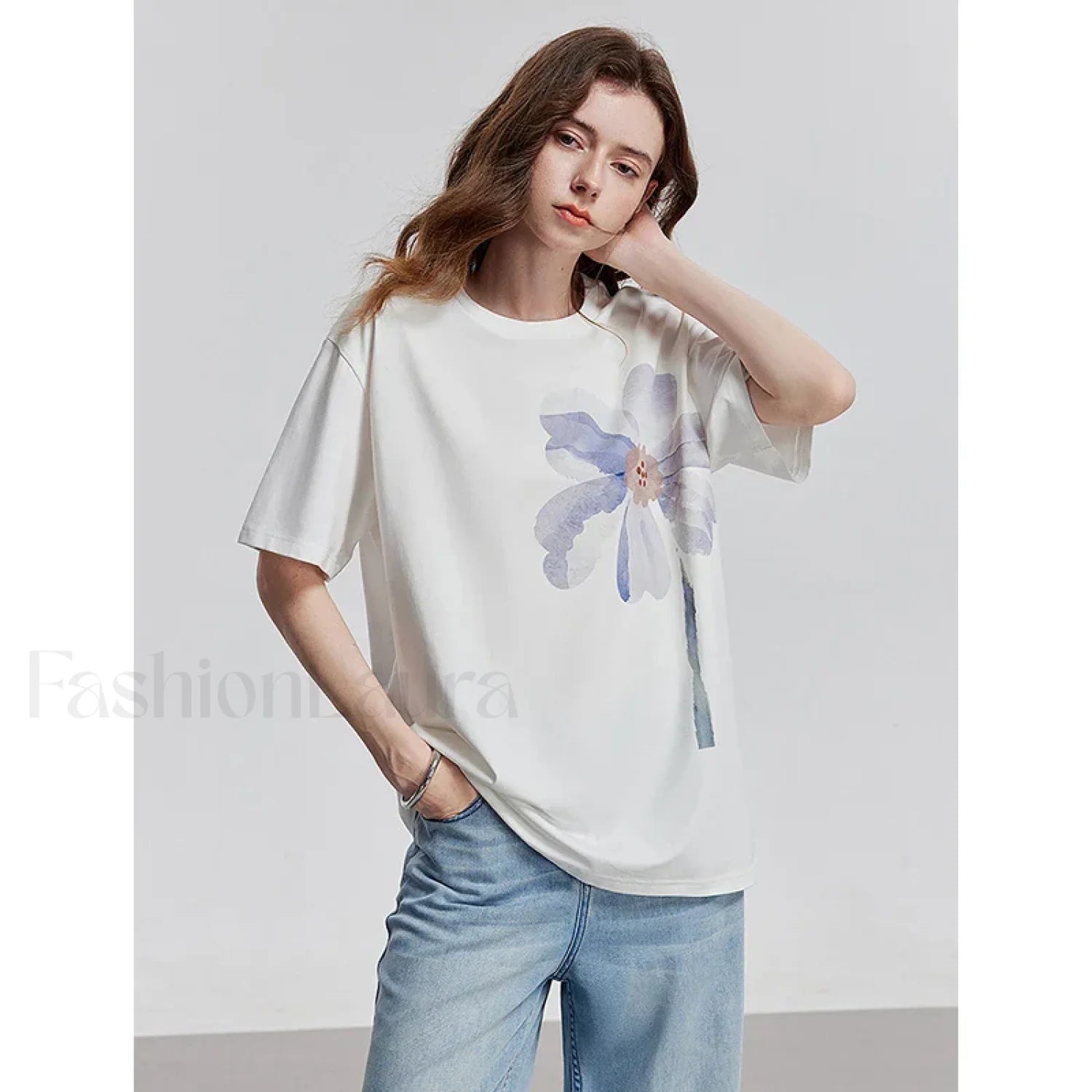 Spring New Short Sleeve Basic T Shirt Beige / S Main image