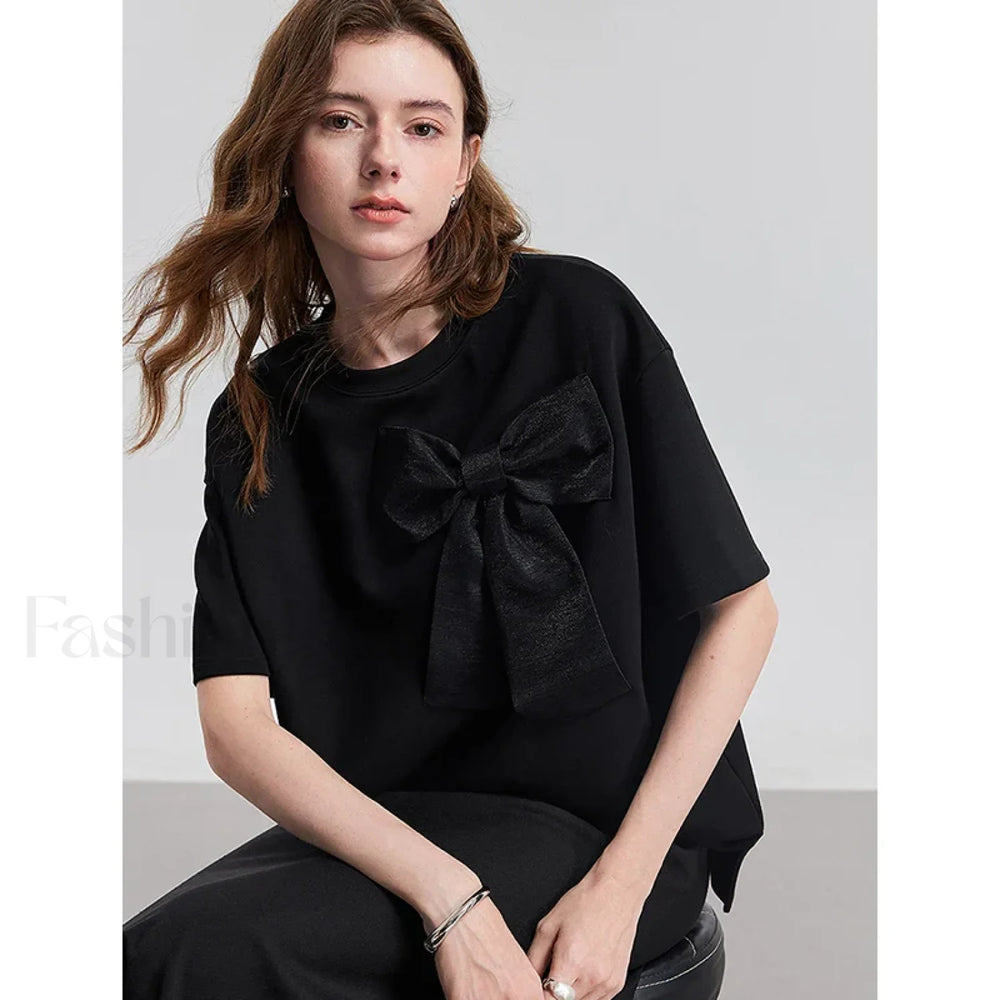 Spring New Short Sleeve Cotton T Shirt Black / S