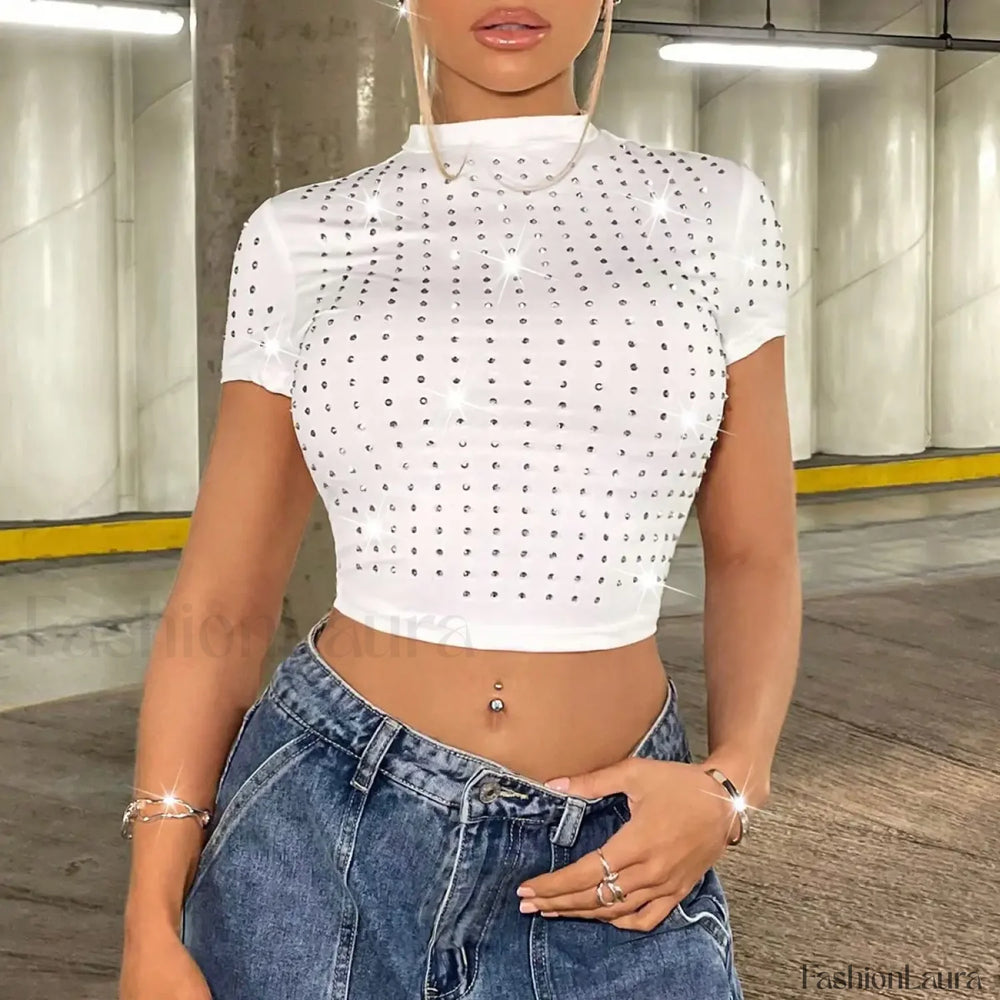 Spring Summer Sweet Spice Girl Slimming Crop Top