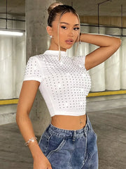 Spring Summer Sweet Spice Girl Slimming Crop Top