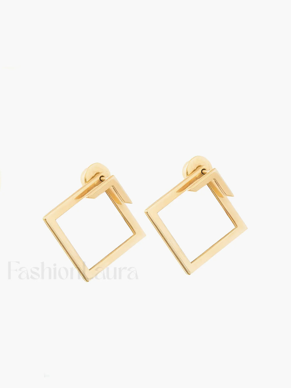 Square Geometric Stud Earrings Gold / One Size Earrings