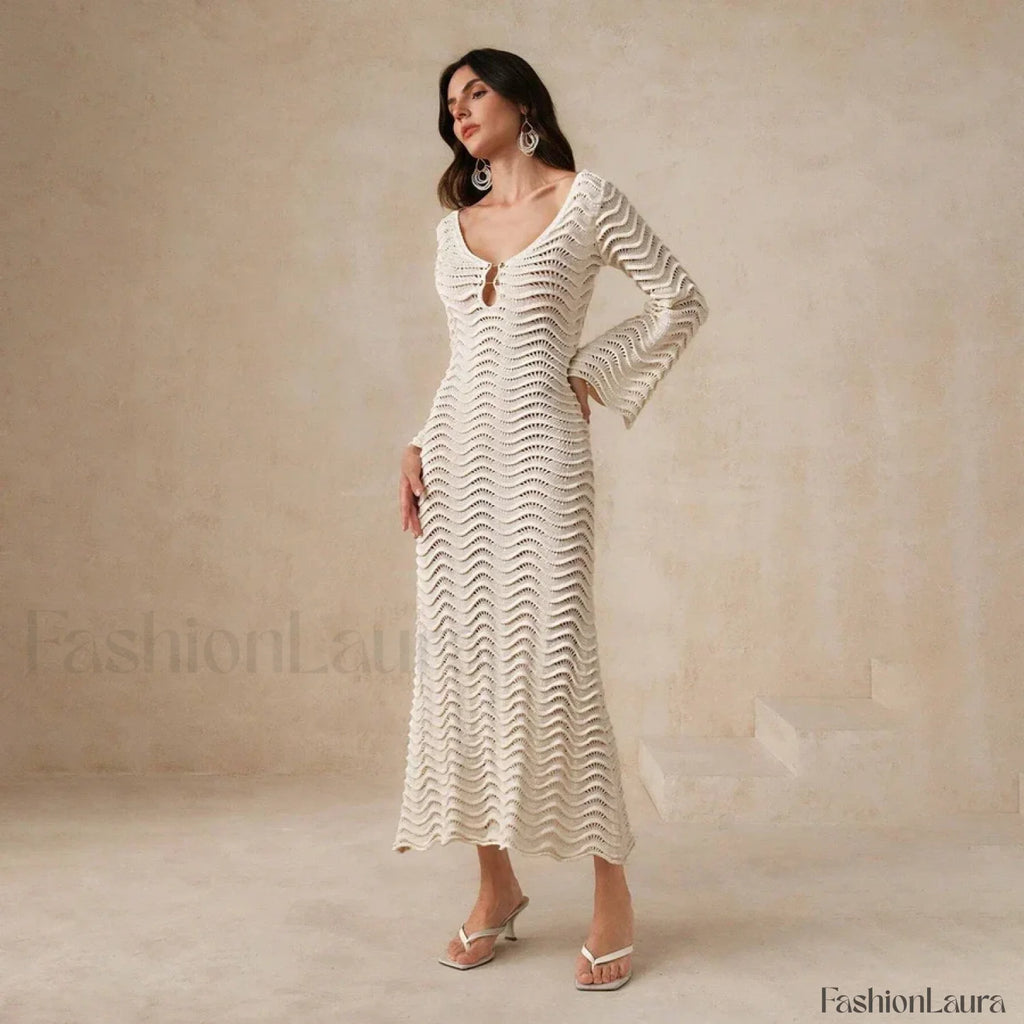 Square Neck Loose Jumper Cover Up