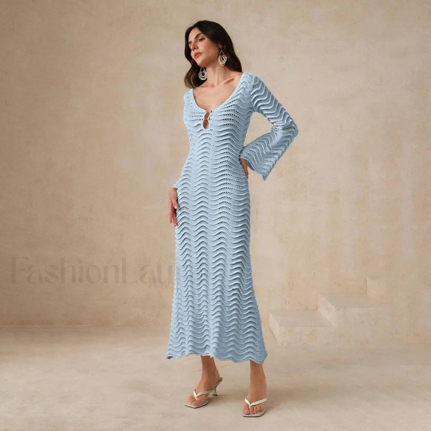 Square Neck Loose Jumper Cover Up