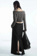 Standard Fit Wide Neck Cardigan