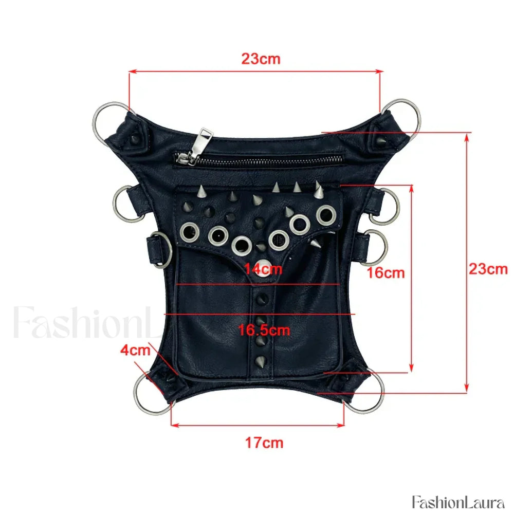 Steampunk Thigh Vintage Gothic Rivet Rock Retro Pack Waist Fanny Bag