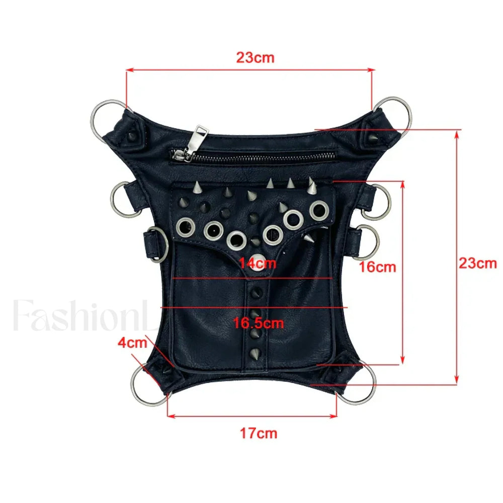 Steampunk Thigh Vintage Gothic Rivet Rock Retro Pack Waist Fanny Bag