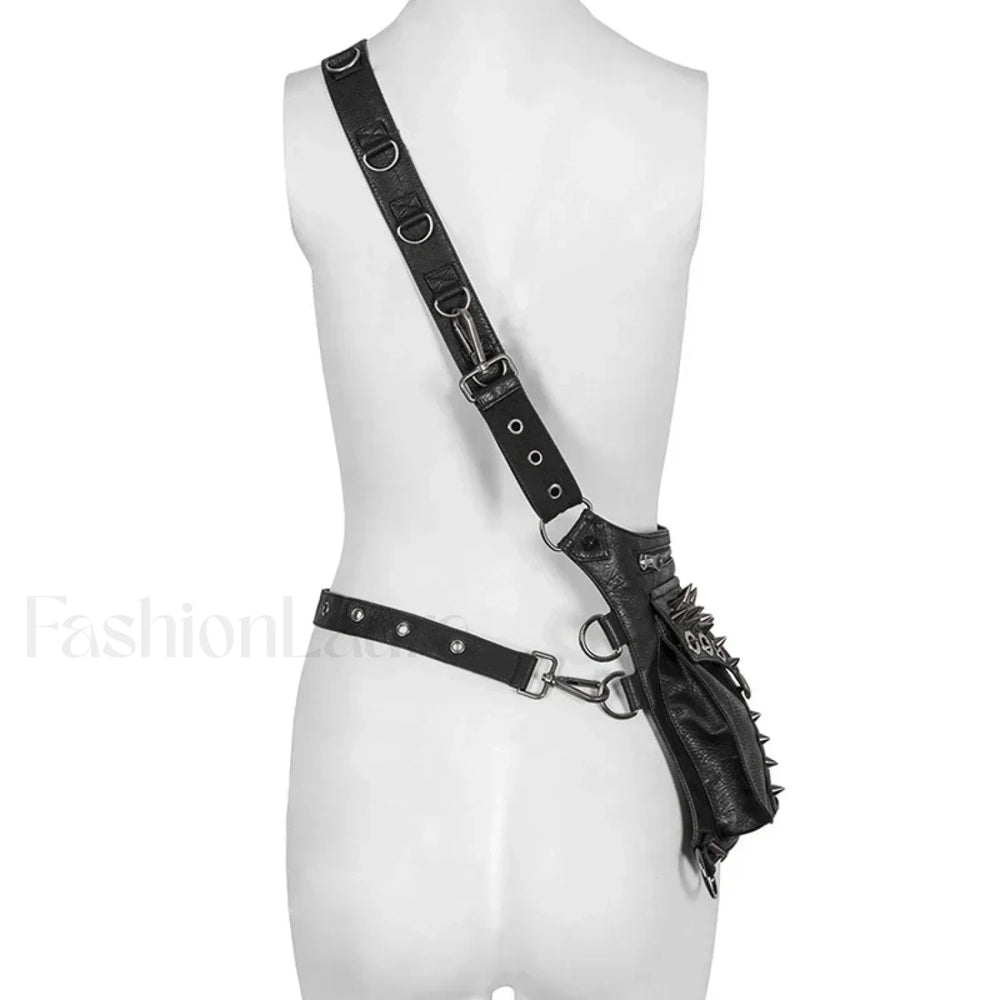 Steampunk Thigh Vintage Gothic Rivet Rock Retro Pack Waist Fanny Bag