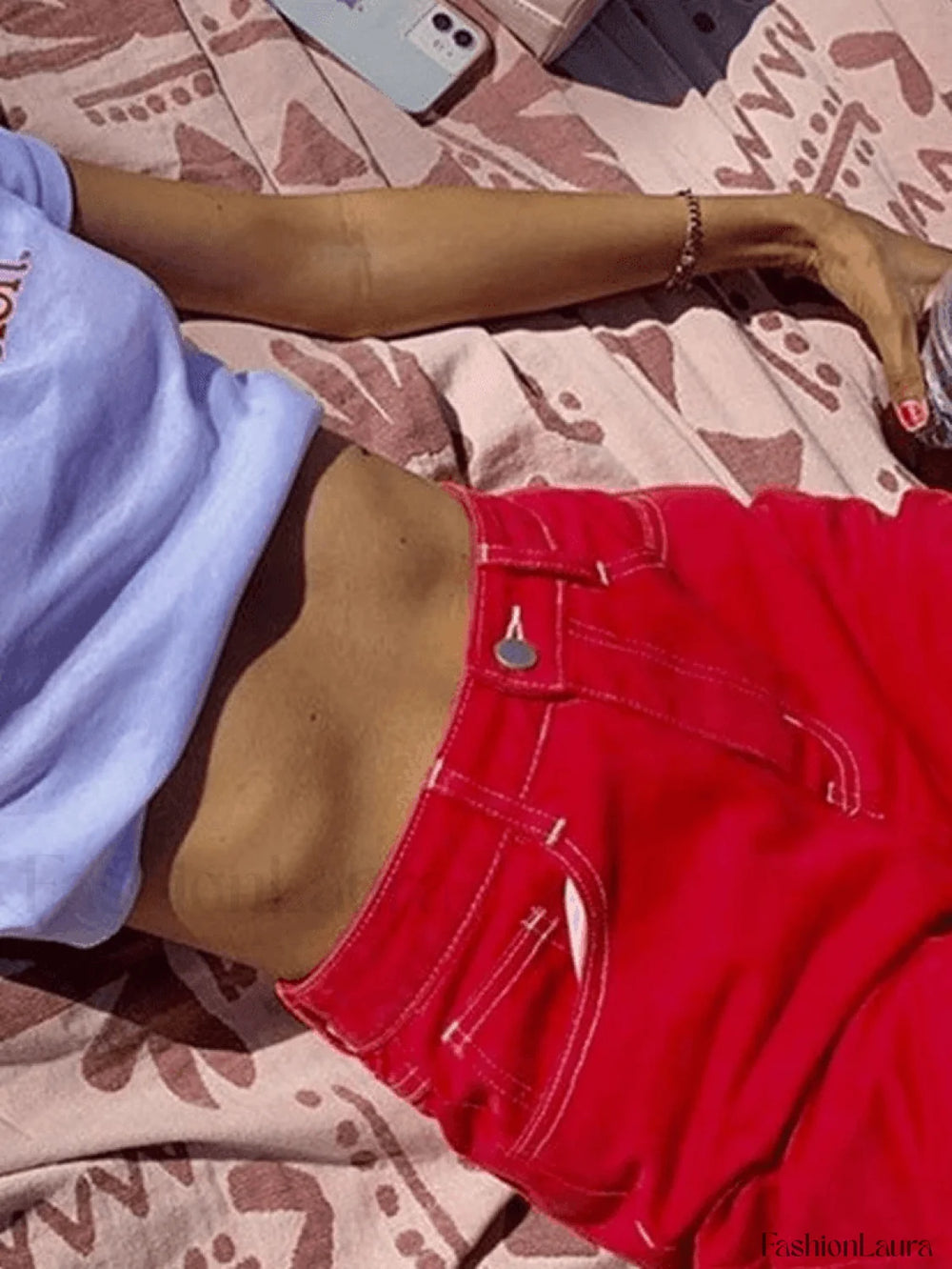 Stitched Detail Washed Boyfriend Jeans Jeans