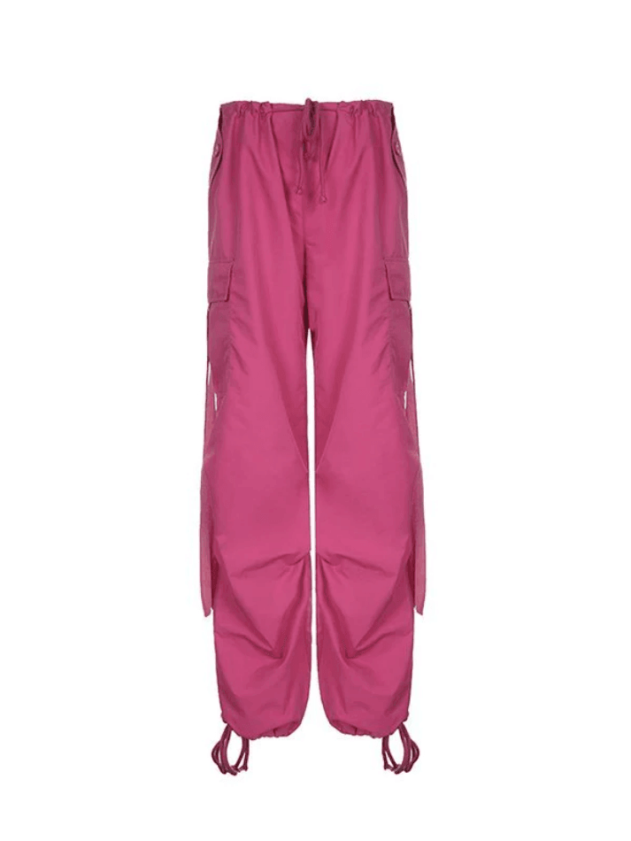 Strap Detail Y2K Cargo Pants Pants