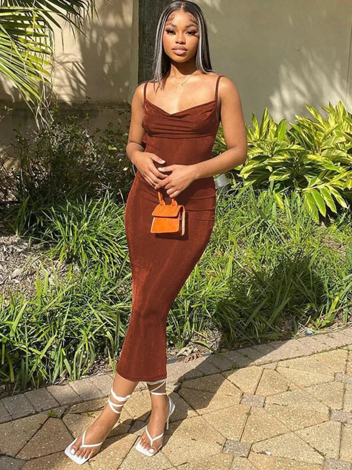 Strapless Backless Midi Dress Secondary image